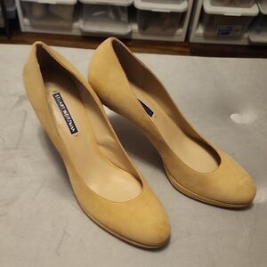 Stuart Weitzman Beige Suede Heels